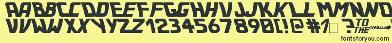 Bttf Font – Black Fonts on Yellow Background