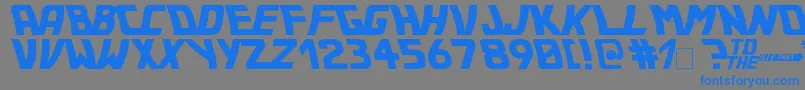 Bttf Font – Blue Fonts on Gray Background