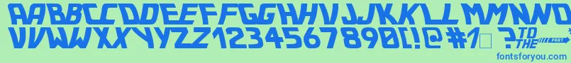 Bttf Font – Blue Fonts on Green Background