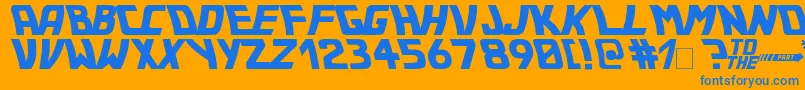 Bttf Font – Blue Fonts on Orange Background