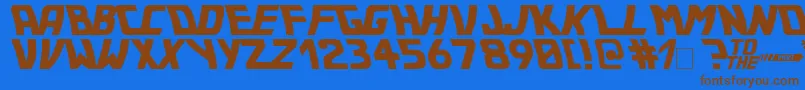 Bttf Font – Brown Fonts on Blue Background