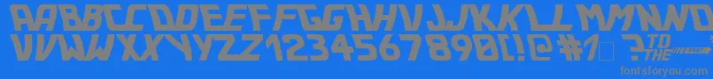 Bttf Font – Gray Fonts on Blue Background