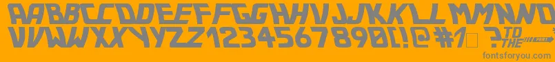 Bttf Font – Gray Fonts on Orange Background