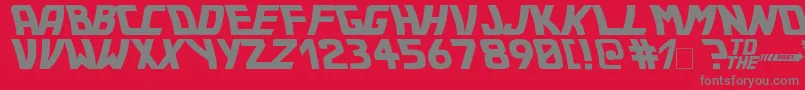 Bttf Font – Gray Fonts on Red Background