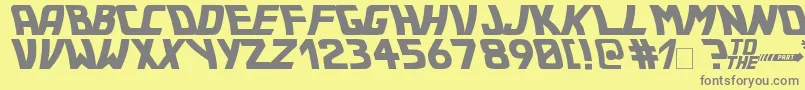 Bttf Font – Gray Fonts on Yellow Background