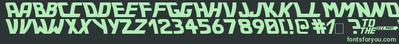Bttf-fontti – vihreät fontit mustalla taustalla