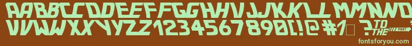 Bttf Font – Green Fonts on Brown Background