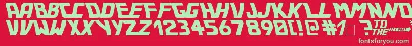 Bttf Font – Green Fonts on Red Background