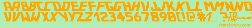 Bttf Font – Orange Fonts on Green Background