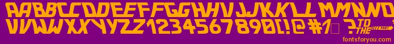 Bttf Font – Orange Fonts on Purple Background