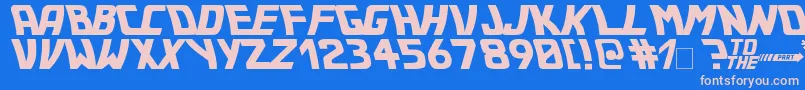 Bttf Font – Pink Fonts on Blue Background