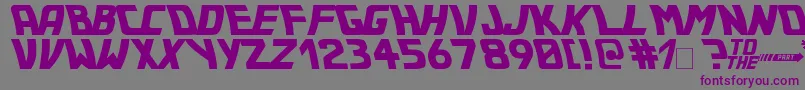 Bttf Font – Purple Fonts on Gray Background