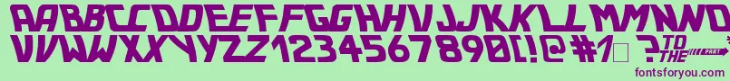 Bttf Font – Purple Fonts on Green Background