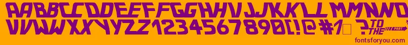 Bttf Font – Purple Fonts on Orange Background