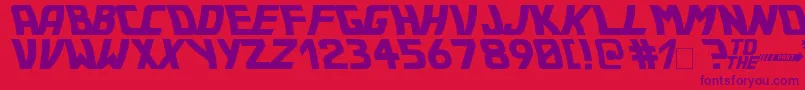 Bttf Font – Purple Fonts on Red Background