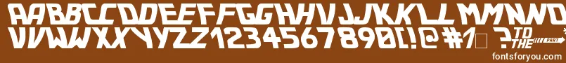Шрифт Bttf – белые шрифты на коричневом фоне