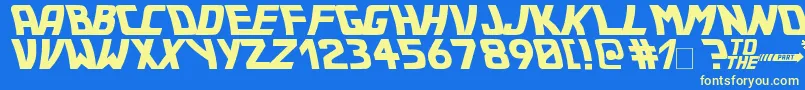 Bttf Font – Yellow Fonts on Blue Background