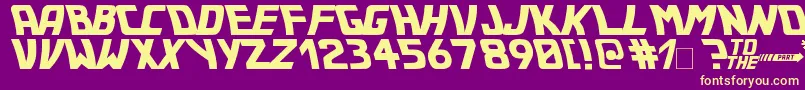 Bttf Font – Yellow Fonts on Purple Background