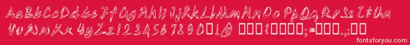 Tornupandlovingit Font – Pink Fonts on Red Background