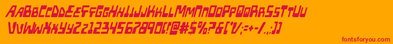 Xpedcondital Font – Red Fonts on Orange Background