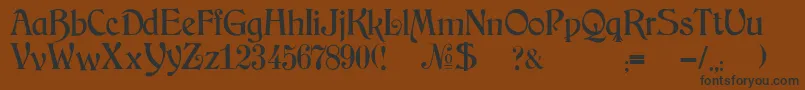 JmhArkham Font – Black Fonts on Brown Background