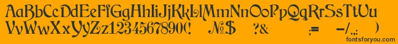 JmhArkham Font – Black Fonts on Orange Background