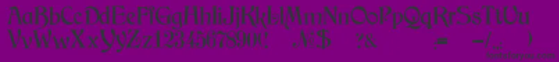 Czcionka JmhArkham – czarne czcionki na fioletowym tle