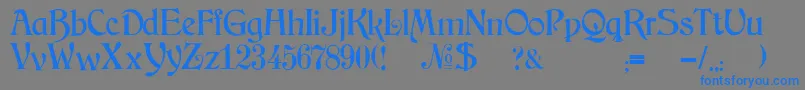 JmhArkham Font – Blue Fonts on Gray Background