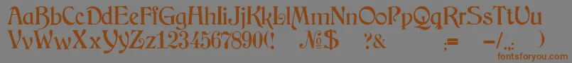 JmhArkham Font – Brown Fonts on Gray Background