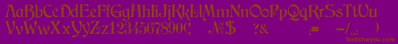 JmhArkham Font – Brown Fonts on Purple Background