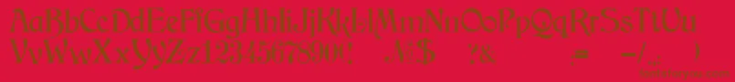 JmhArkham Font – Brown Fonts on Red Background