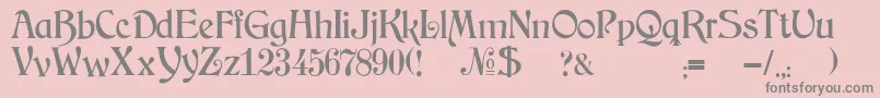 JmhArkham Font – Gray Fonts on Pink Background
