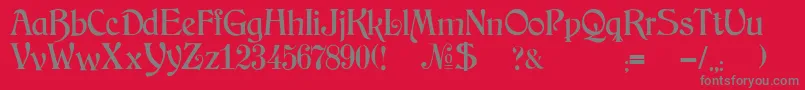 JmhArkham Font – Gray Fonts on Red Background