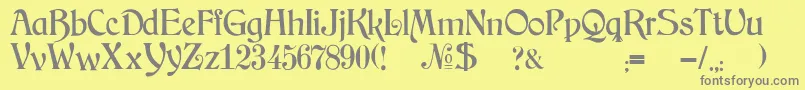 JmhArkham Font – Gray Fonts on Yellow Background