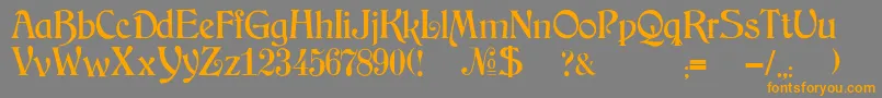JmhArkham Font – Orange Fonts on Gray Background