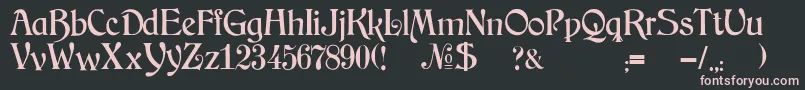 JmhArkham Font – Pink Fonts on Black Background