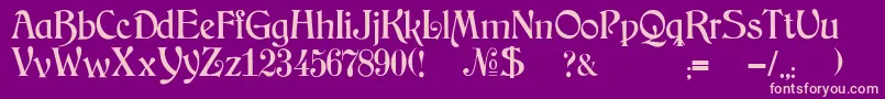 JmhArkham Font – Pink Fonts on Purple Background