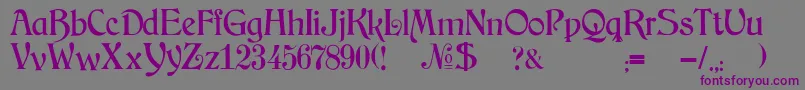 JmhArkham Font – Purple Fonts on Gray Background