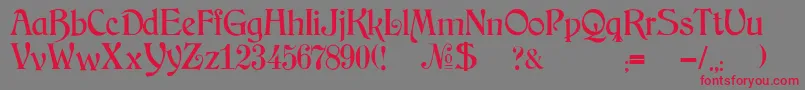 Шрифт JmhArkham – красные шрифты на сером фоне