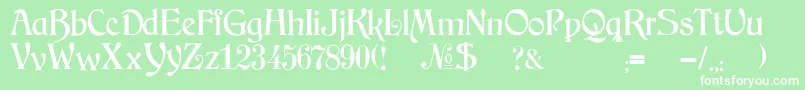 JmhArkham Font – White Fonts on Green Background