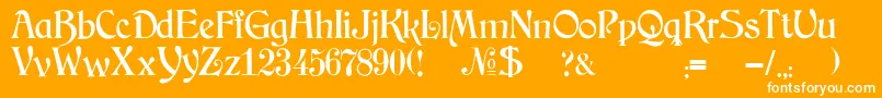 JmhArkham Font – White Fonts on Orange Background