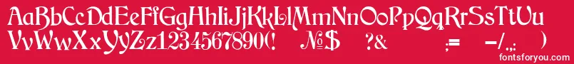 JmhArkham Font – White Fonts on Red Background