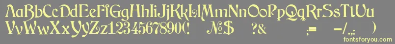 JmhArkham Font – Yellow Fonts on Gray Background