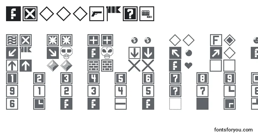 Czcionka Mapperkit – alfabet, cyfry, specjalne znaki