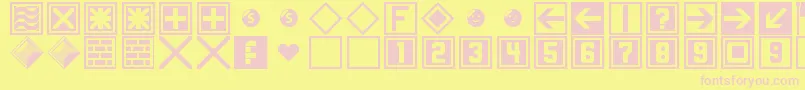 Mapperkit Font – Pink Fonts on Yellow Background