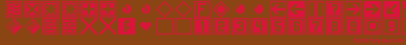 Mapperkit Font – Red Fonts on Brown Background