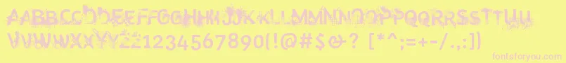 Trashco Font – Pink Fonts on Yellow Background