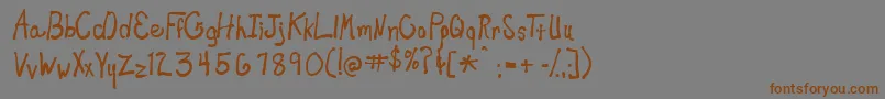 Newtoy Font – Brown Fonts on Gray Background