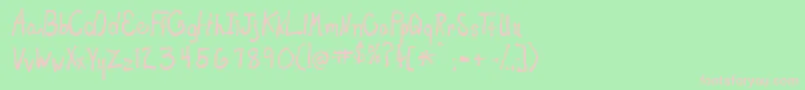 Newtoy Font – Pink Fonts on Green Background