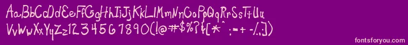 Newtoy Font – Pink Fonts on Purple Background